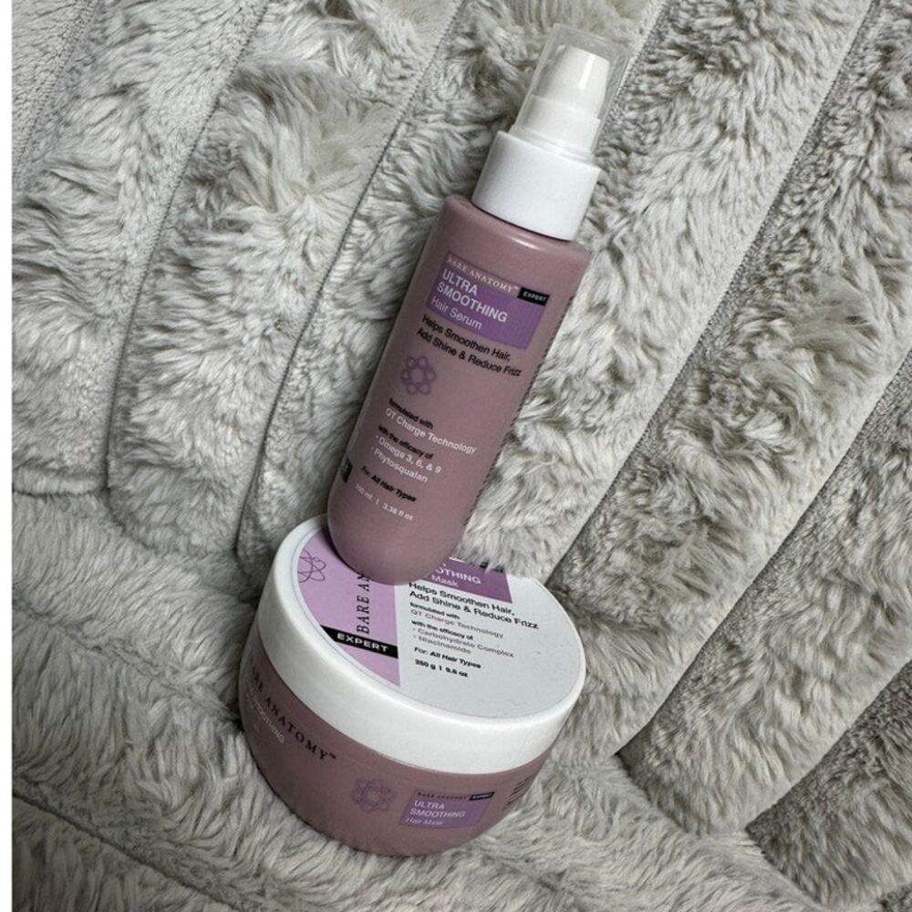 Bare Anatomy Ultra Smoothing Hair Mask & Serum Duo Anti Frizz Shine New